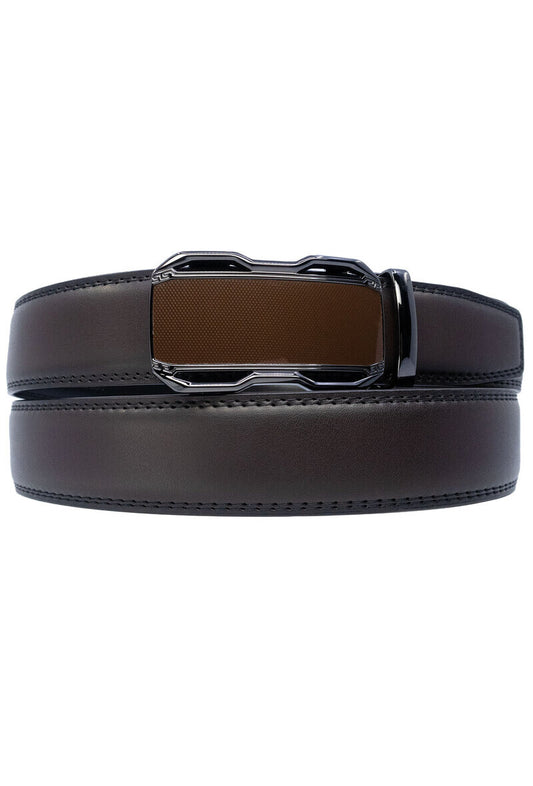 Men’s Automatic 100% Genuine Cow Leather Belt Adjustable Durable Stylish Belt image 1