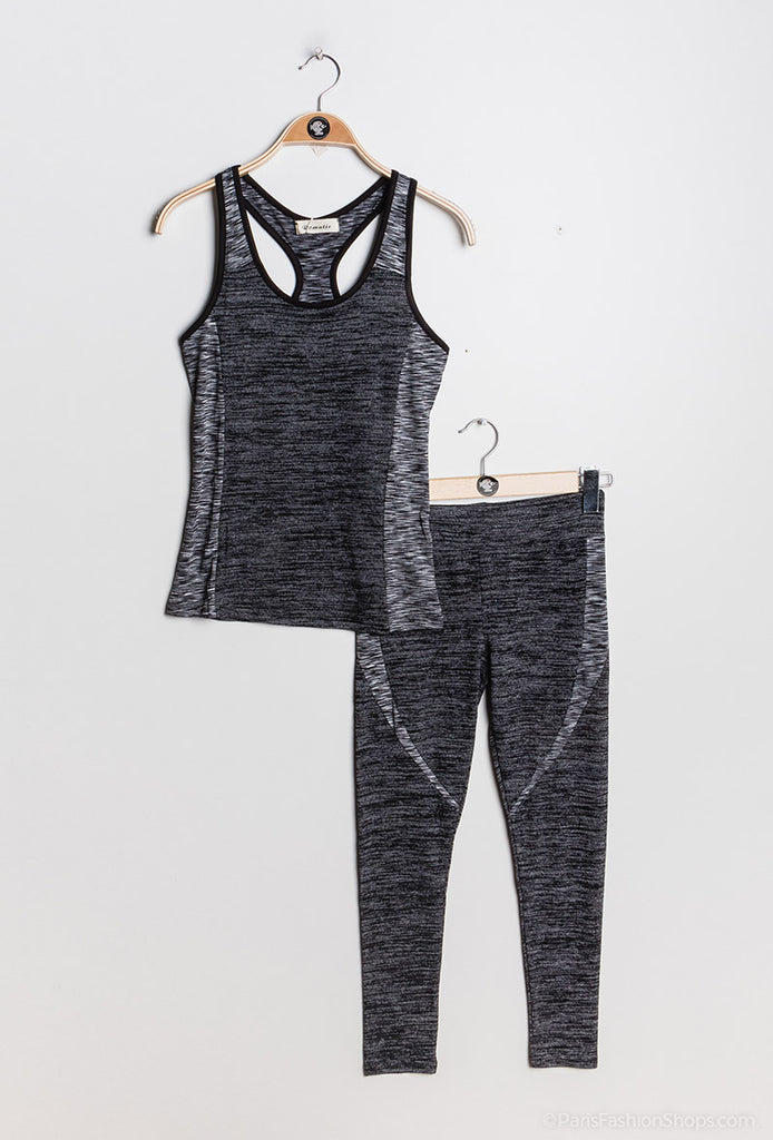 Women's Sportswear Set Activewear Tracksuit Vest Top Leggings Gym Fitness Suit image 6