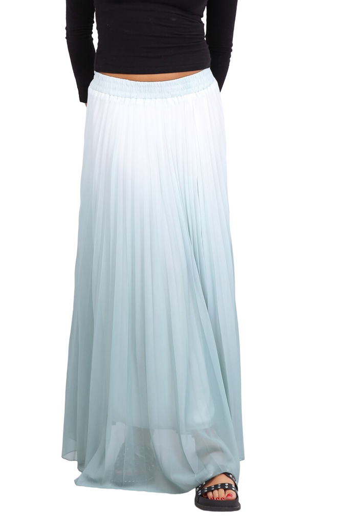 Women’s Skirt Elastic Two Tone Lined Long Skirt Summer Stylish Party Skirt image 2