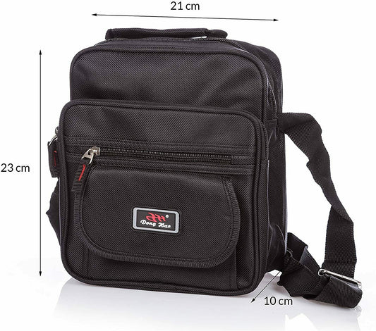 Messenger Bag Canvas Cross Body Unisex Shoulder Utility Travel Work Multi Pocket image 0