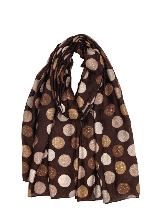Women's Round Scarf Geometric Printed Warm Scarf Gilding Stylish Party Scarves image 1