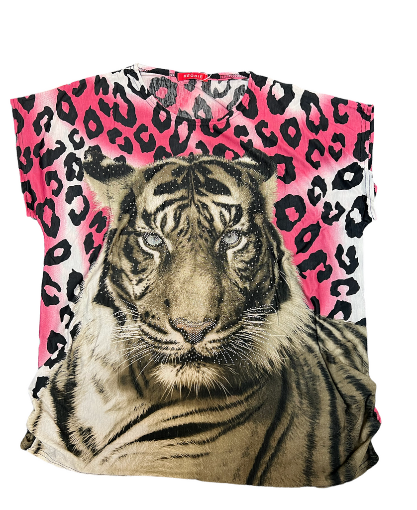 Ladies T Shirt Oversized Sleeveless Blouse Baggy Top Summer Diamante Shirt Top image 2