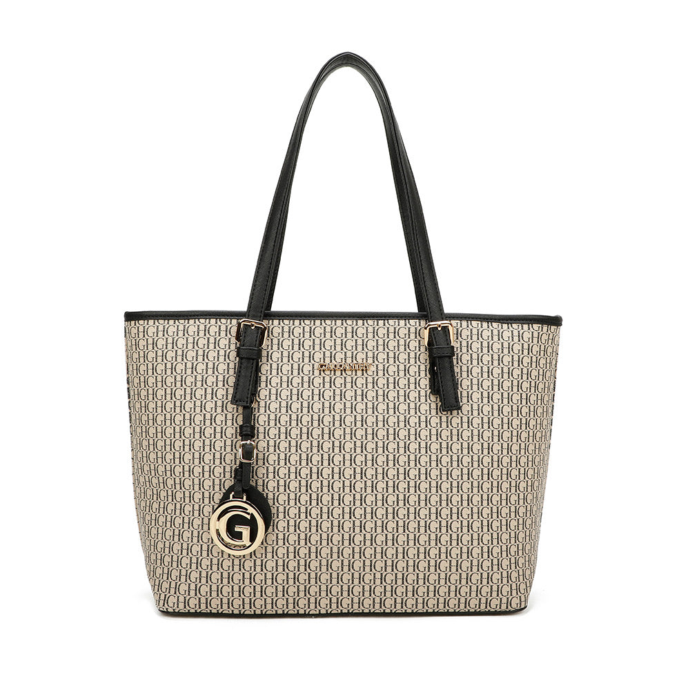 Women's Large Designer Style Faux Leather Tote Bag Shopper Hand Bag image 0