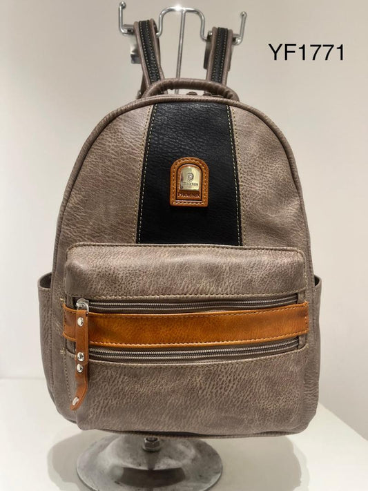 Ladies Beige Shoulder Backpack Travel Bags image 0