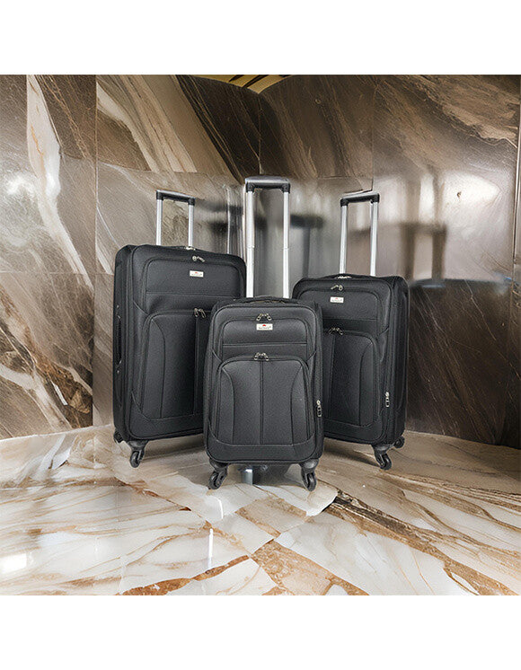 Premium 3-Piece Luggage Set Fabric Durable Stylish Spacious Travel Suitcases image 3