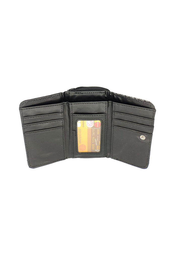 Ladies Womens Soft Canvas Coin Purse Card Cash Holder Multi Compartments Wallet image 1