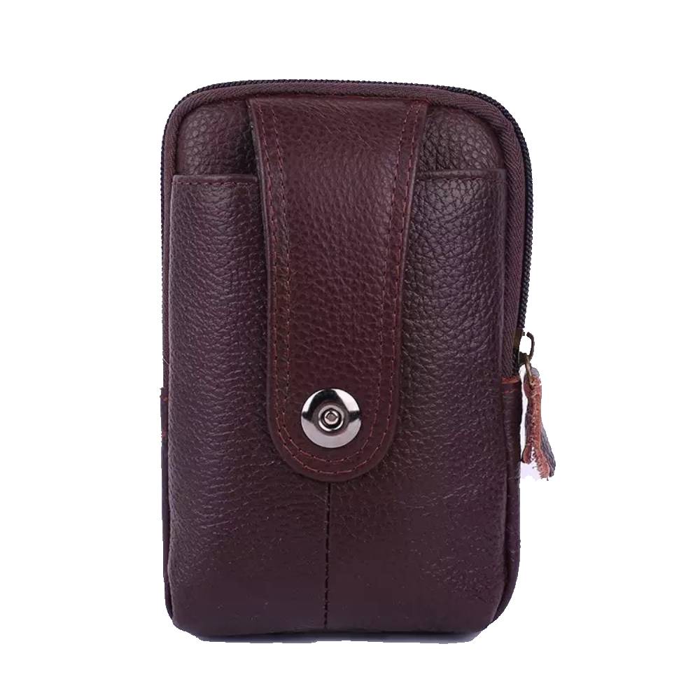 Men's Ladies Soft Leather Waist Fanny Pack Mobile Phone Belt Coin Travel Pouch image 6