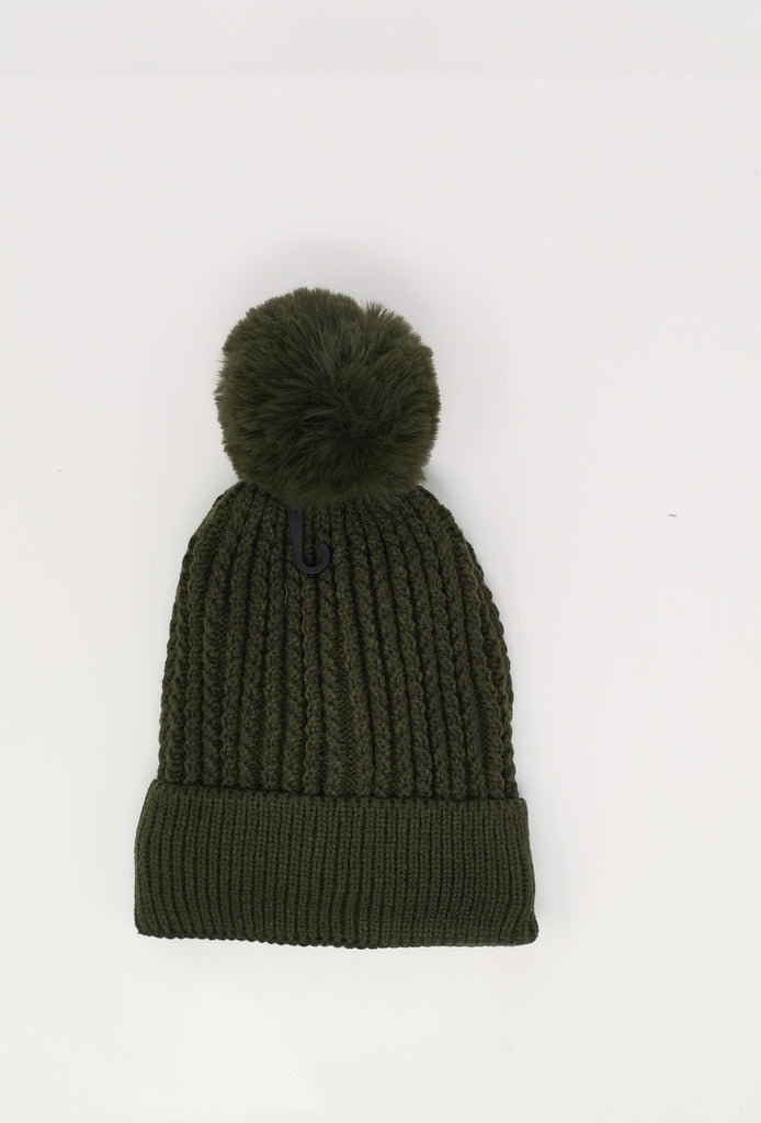 Women's Hat Faux fur Pompon Cap Winter Thermal Beanies Ski Warm Knitted Soft Cap image 7