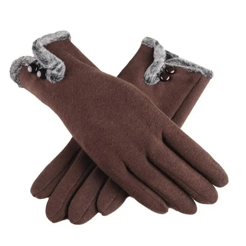 Women Touch Screen Winter Gloves Fleece Thick Warm Comfy Soft Fur Lined Thermal image 2