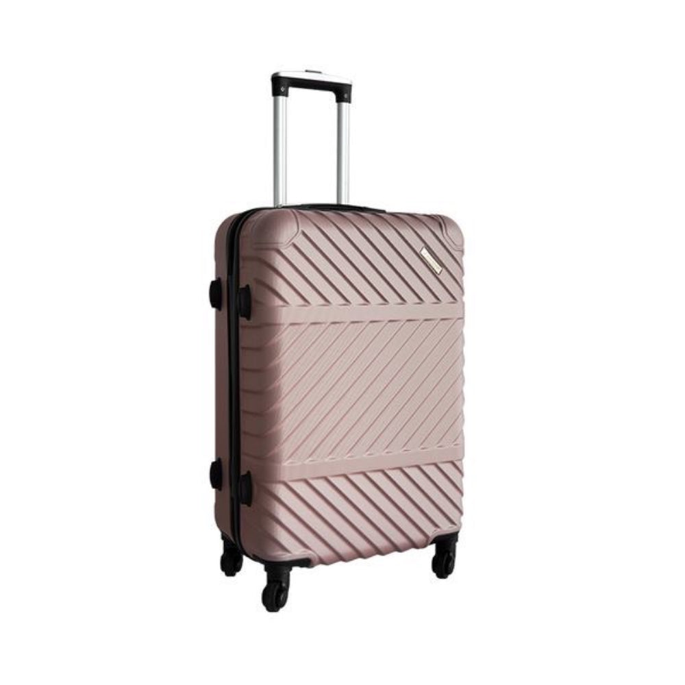Set Of 3 ABS 4 Wheels Luggage Travel Trolley Holiday Suitcase Rose Gold Bags image 2