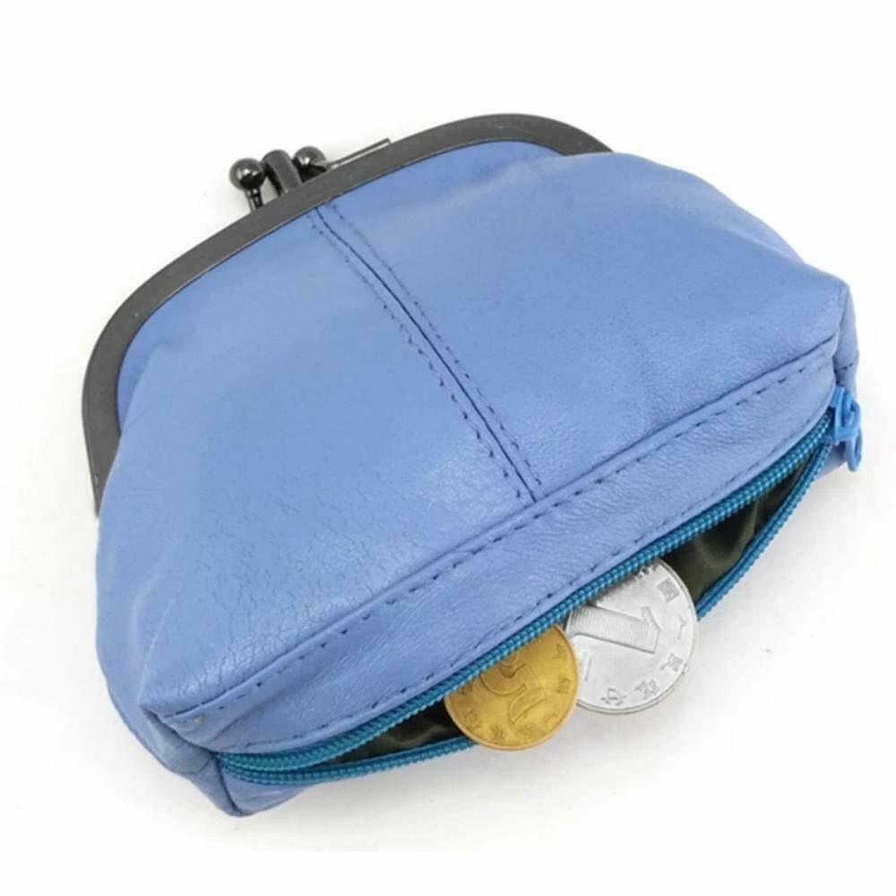 Womens Leather Small Purse Money Clip Clasp Top Keys Cards Cash Purse Wallet Bag image 3