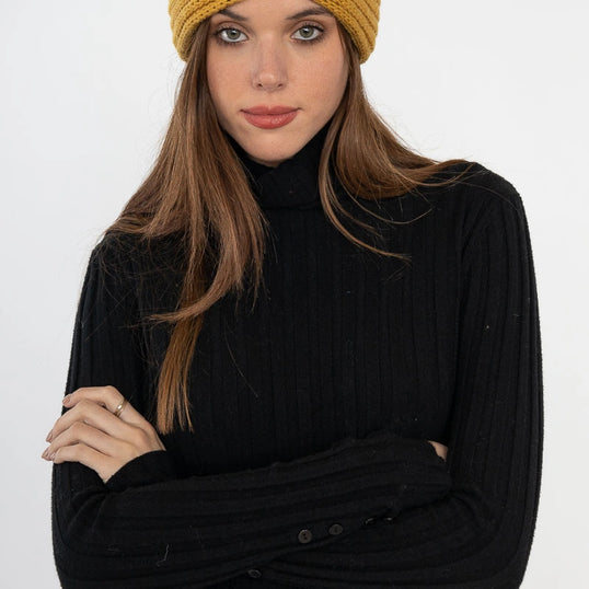 Headband Mustard Warm Winter Band image 0