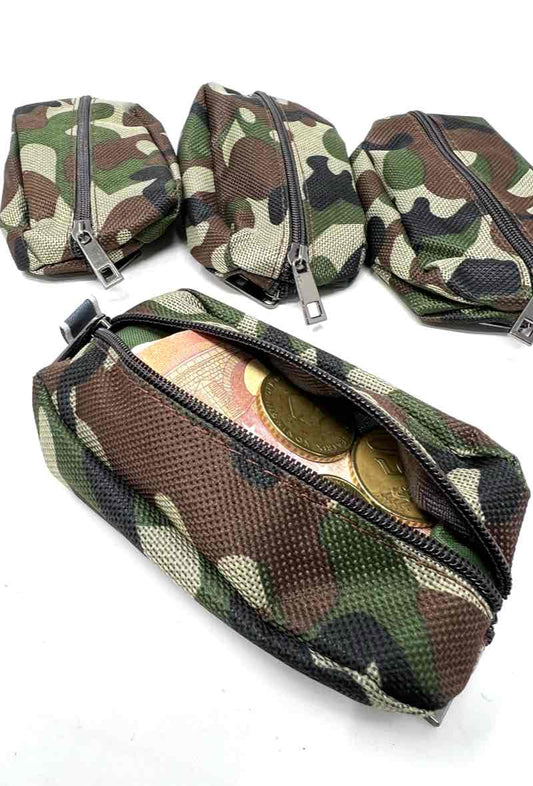 Military Leather Wallet Coin Purse Army Pouch Keys Cash Change Camouflage Purse image 1