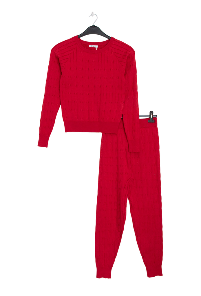 Ladies Sweater Leggings Set Bottom Top Jogging Set Tracksuit Leggings Warm Set image 10