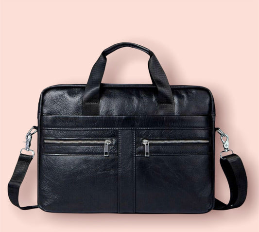 Briefcase Leather Laptop Messenger Shoulder Work Travel Handbag Satchel image 1