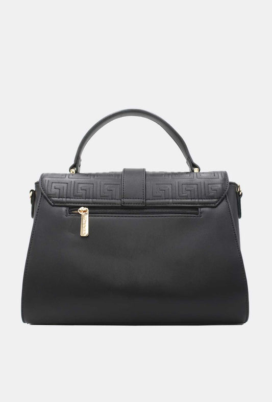 Ladies Leather Effect Handbag With Clasp Multi Pockets Stylish Comfortable Bag image 1