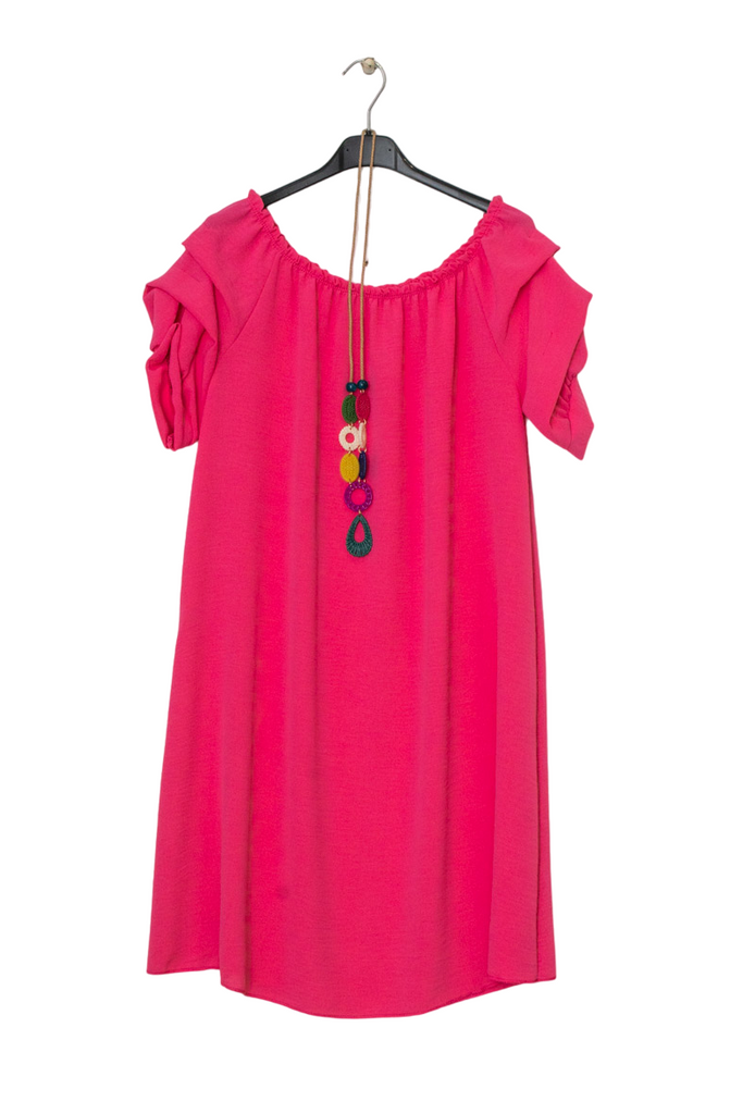 Ladies Dress Tunic Summer Top Necklace T Shirt Holiday Mid Length Top Dress image 7