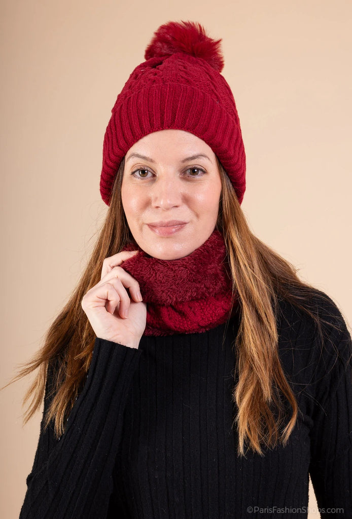 Neck Warmer Hat Set