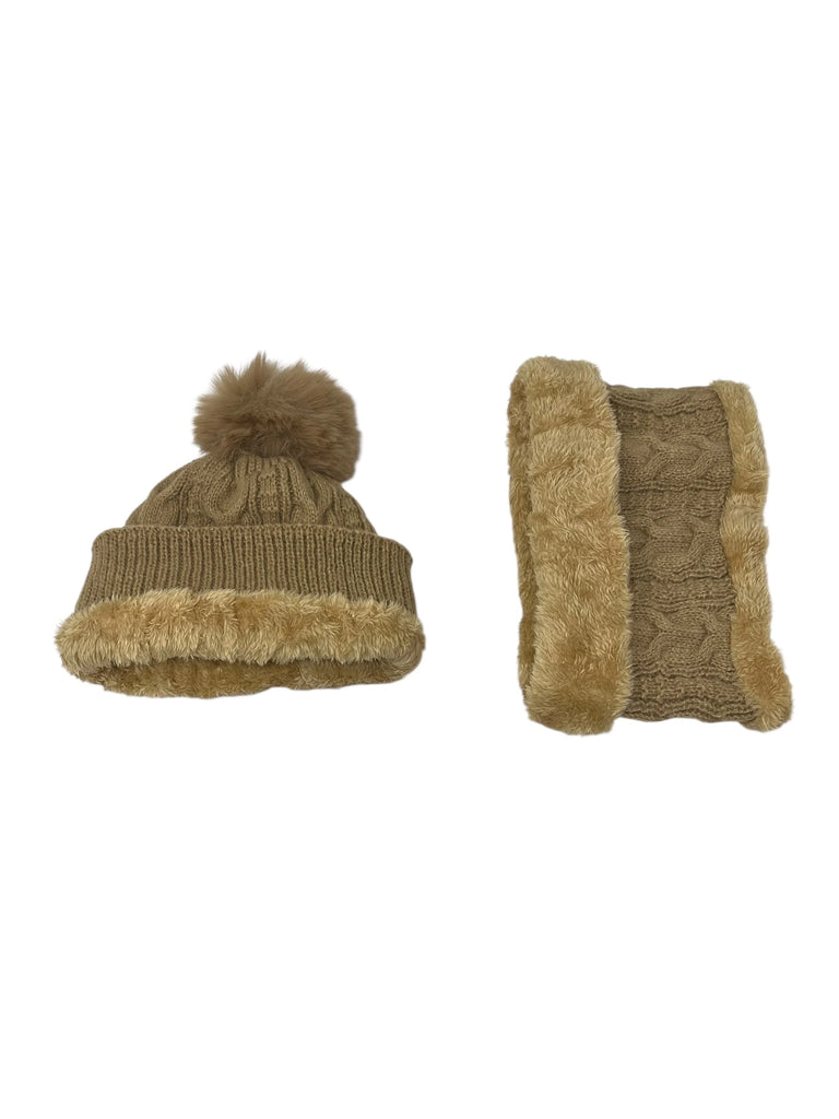 Ladies Neck Warmer Hat Set