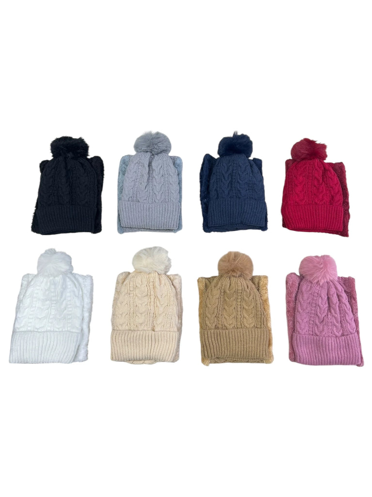 Ladies Neck Warmer Hat Set