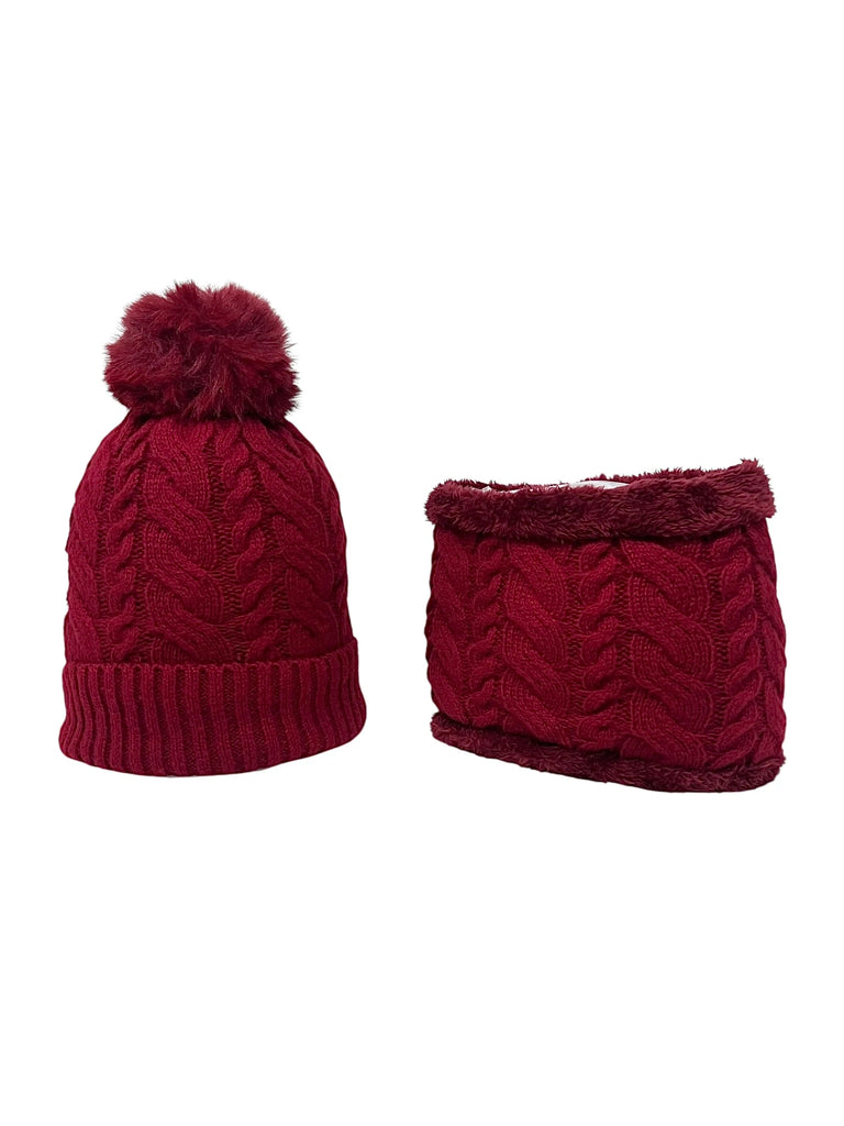 Ladies Neck Warmer Hat Set