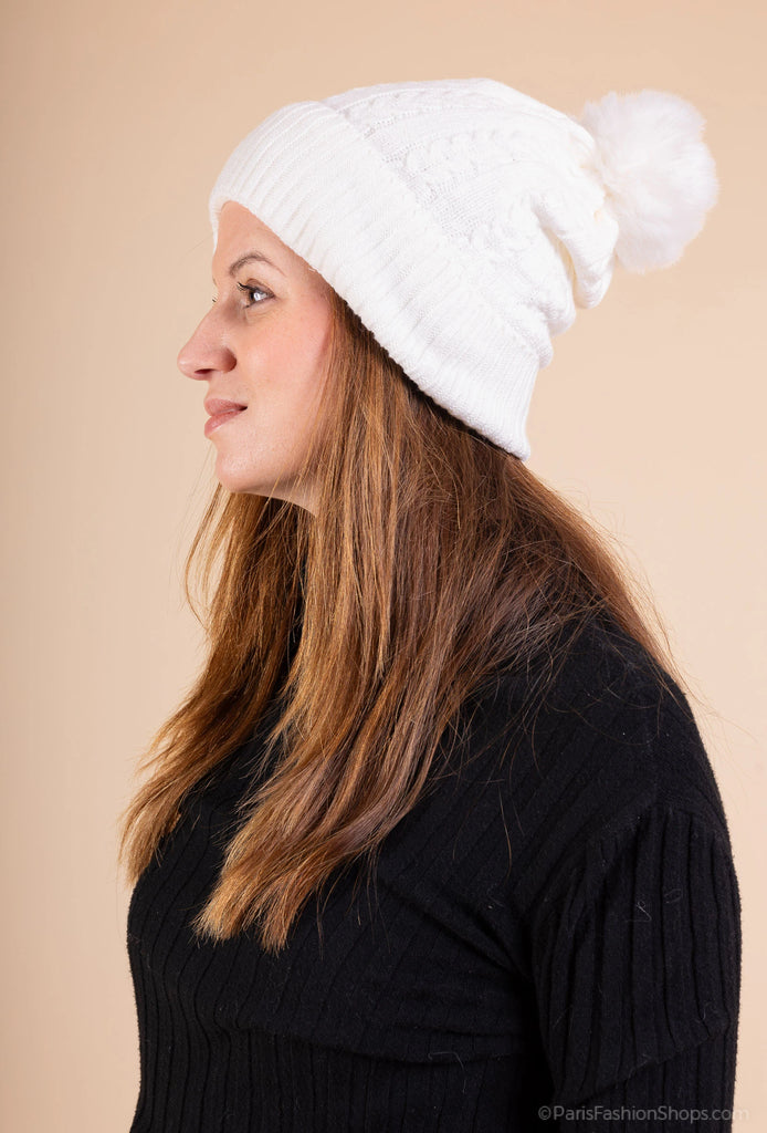 Ladies Pompom Hat