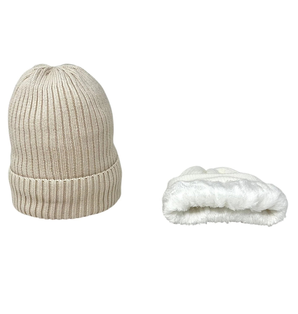 Faux Fur Pompom Warm Hat