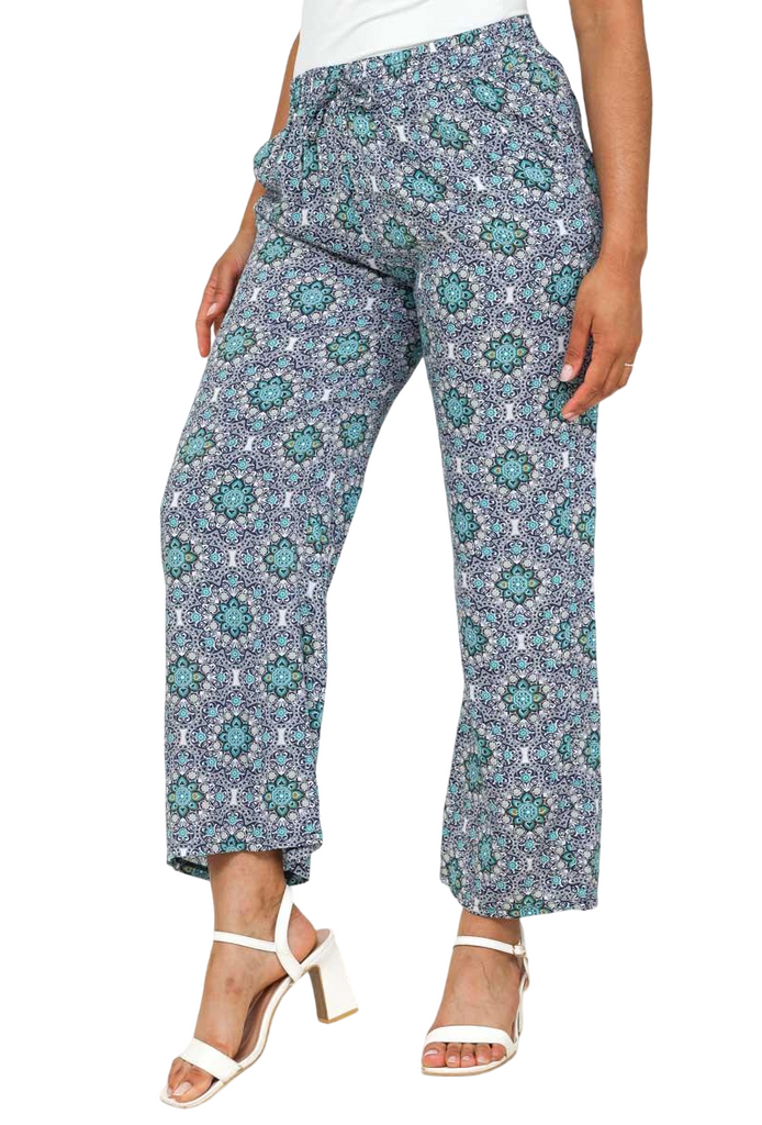 Plus Size Womens Printed Ladies Wide Leg Palazzo Trousers Pants Harem Pants image 5