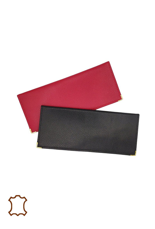 Unisex Leather Cheque Book Holder Super Soft Money Bag Holiday Work Wallet image 0