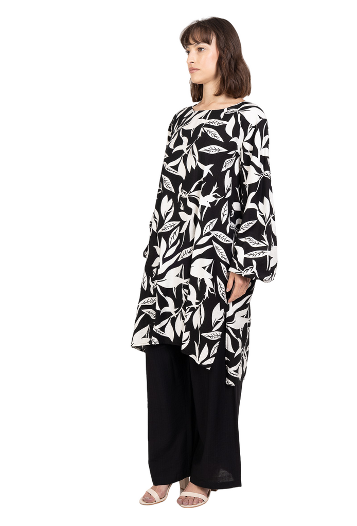 Womens Shirt Trouser Set Loungewear Work Travel Wear Printed Long Top Pants Set image 8