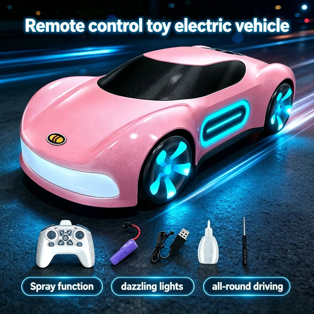 New Multi Color Spray Remote Control Multifunctional Car Toy Electric RC Vehicle Perfect Birthday Holiday Present