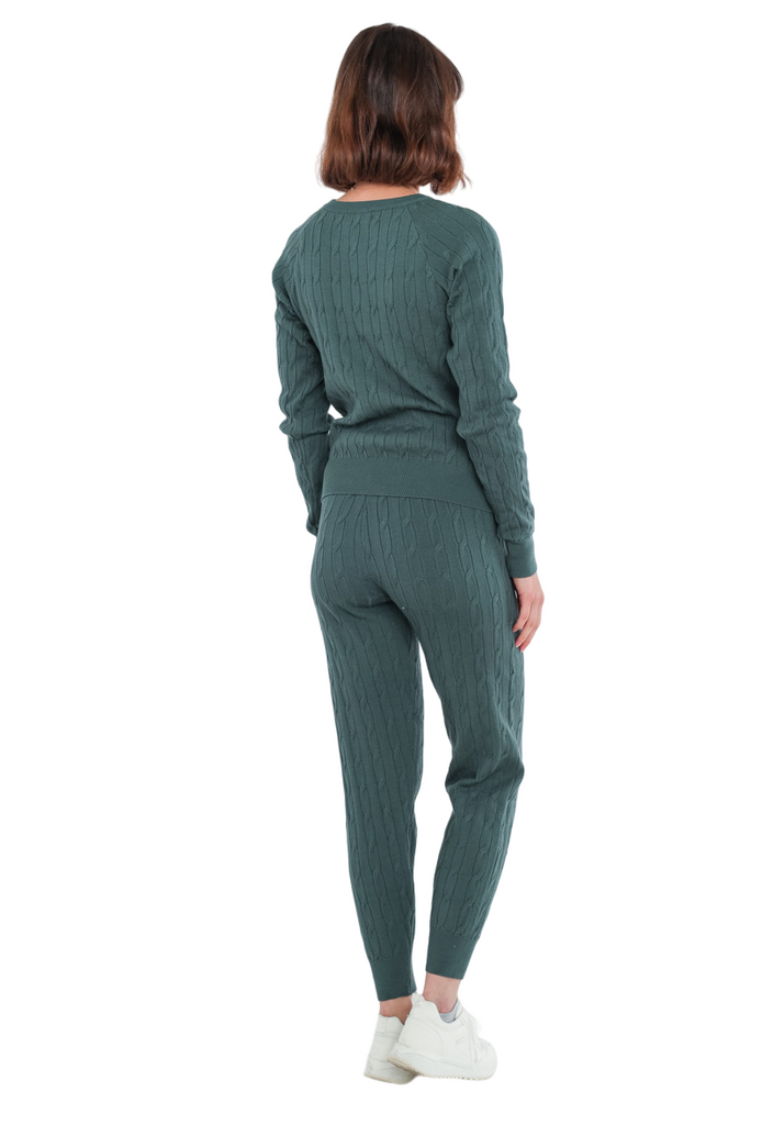 Ladies Sweater Leggings Set Bottom Top Jogging Set Tracksuit Leggings Warm Set image 7