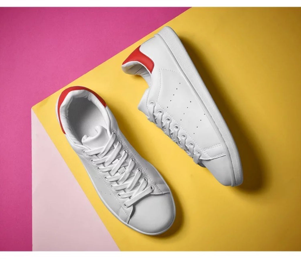 Women Girls Sneakers White Trainers Flat Shoe Light Comfortable Running Lace Up image 0