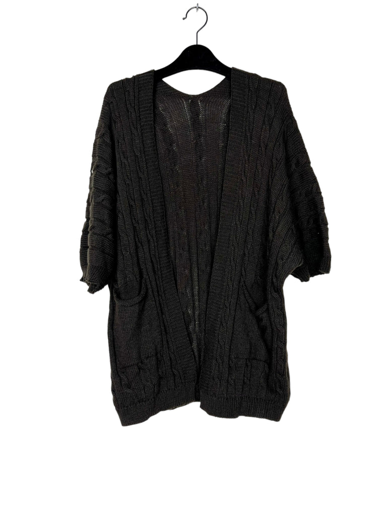 Women's Knit Vest With Pocket Warm Winter Black Cardigan Sweater image 0