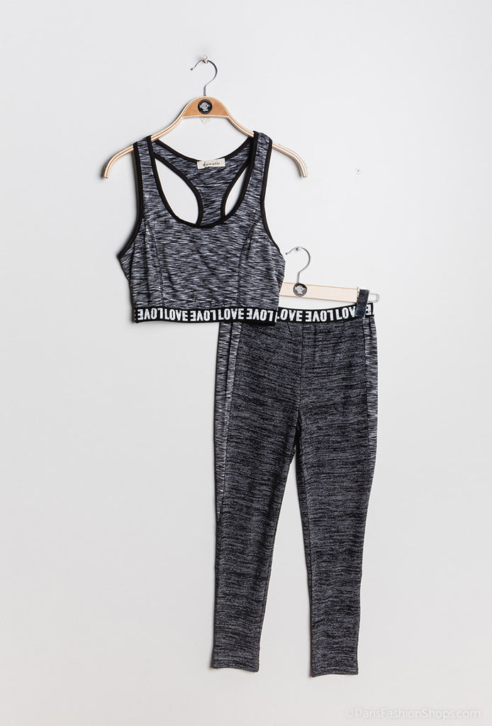 Women Activewear Tracksuit Set Vest Top Leggings Gym Fitness Suit Sportswear image 4