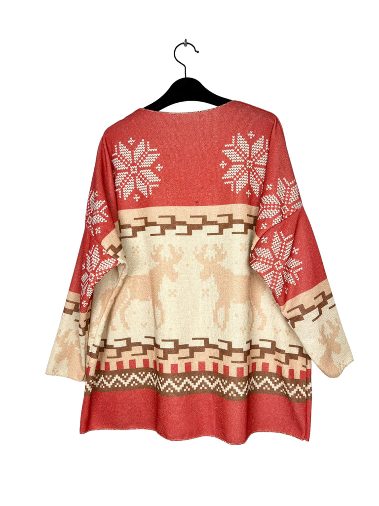 Women's Winter Soft Printed Sweater With Lurex Christmas Party Sweater image 5