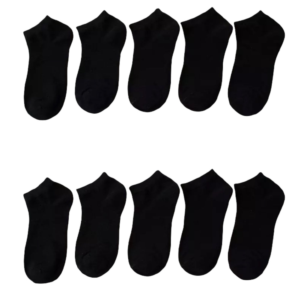 3 Pairs Men's Black Trainer Socks Ankle Sports Low Cut Gym Soft Everyday Socks image 2