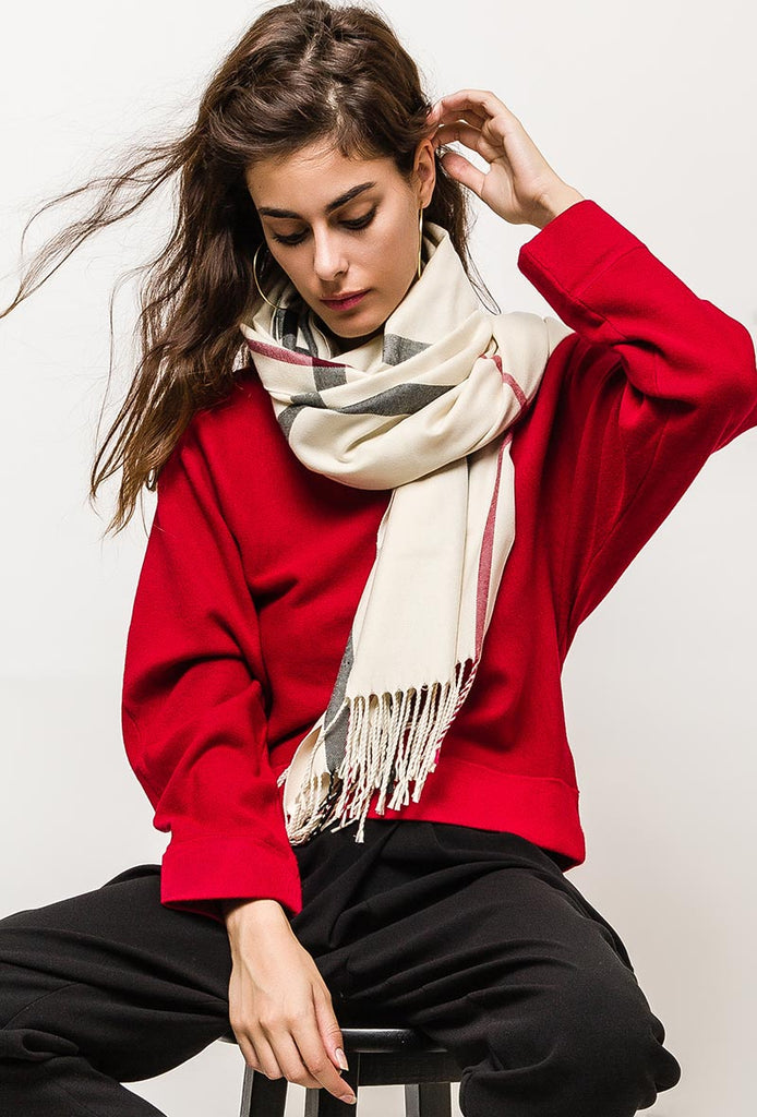 Women's Scarf Printed Cashmere Soft Winter Stylish Warm Scarf Neck Wrap Scarves image 1