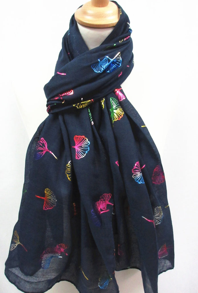 Ladies Womens Multicolor Flower Pattern Scarf Wrap Wide Shawl Neck Scarves image 3