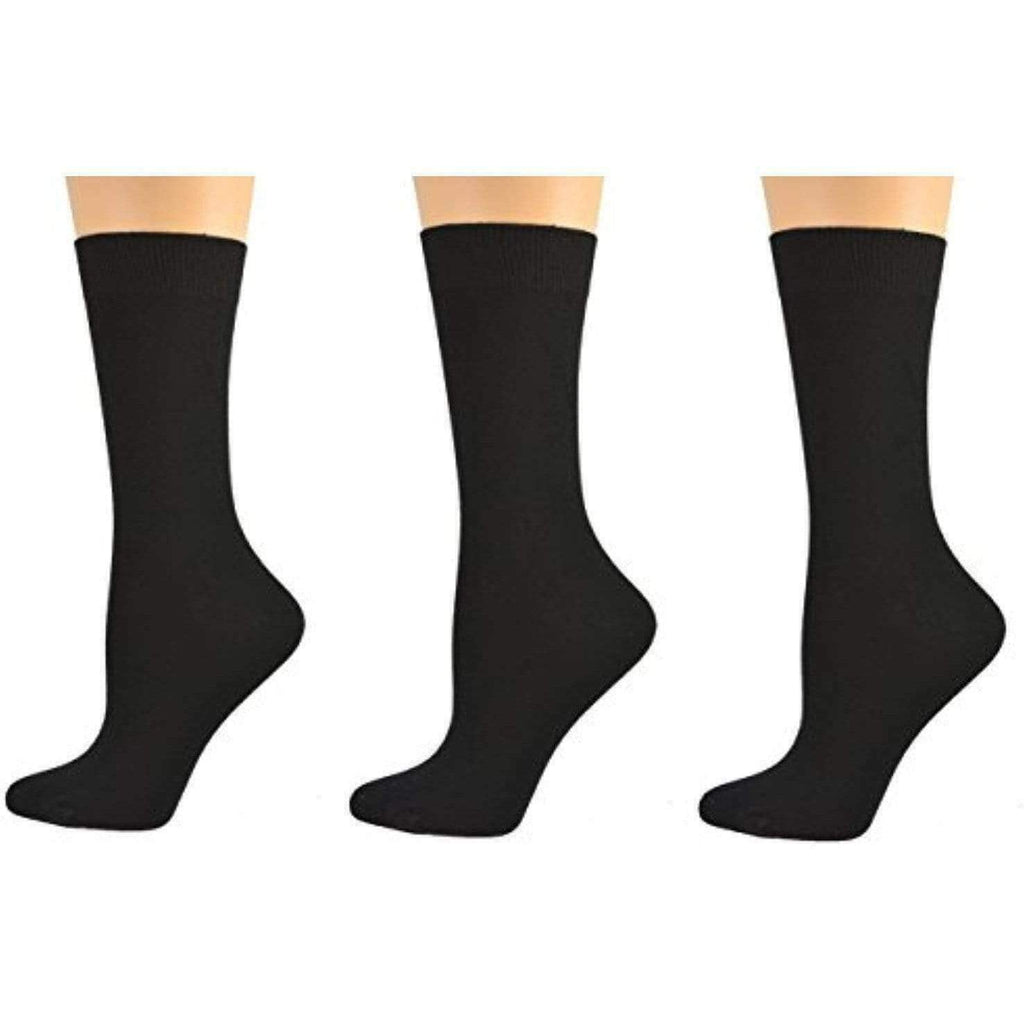 3 Pairs Ladies Black Socks Regular Work Office Comfortable Socks Size UK 4-7 image 0
