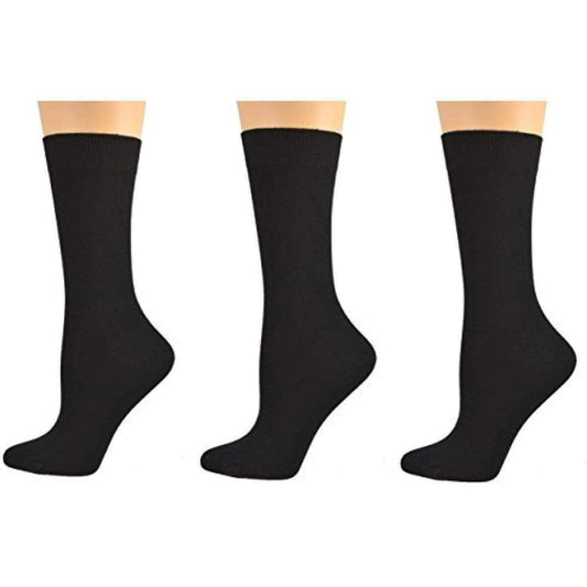 3 Pairs Ladies Black Socks Regular Work Office Comfortable Socks Size UK 4-7 image 0