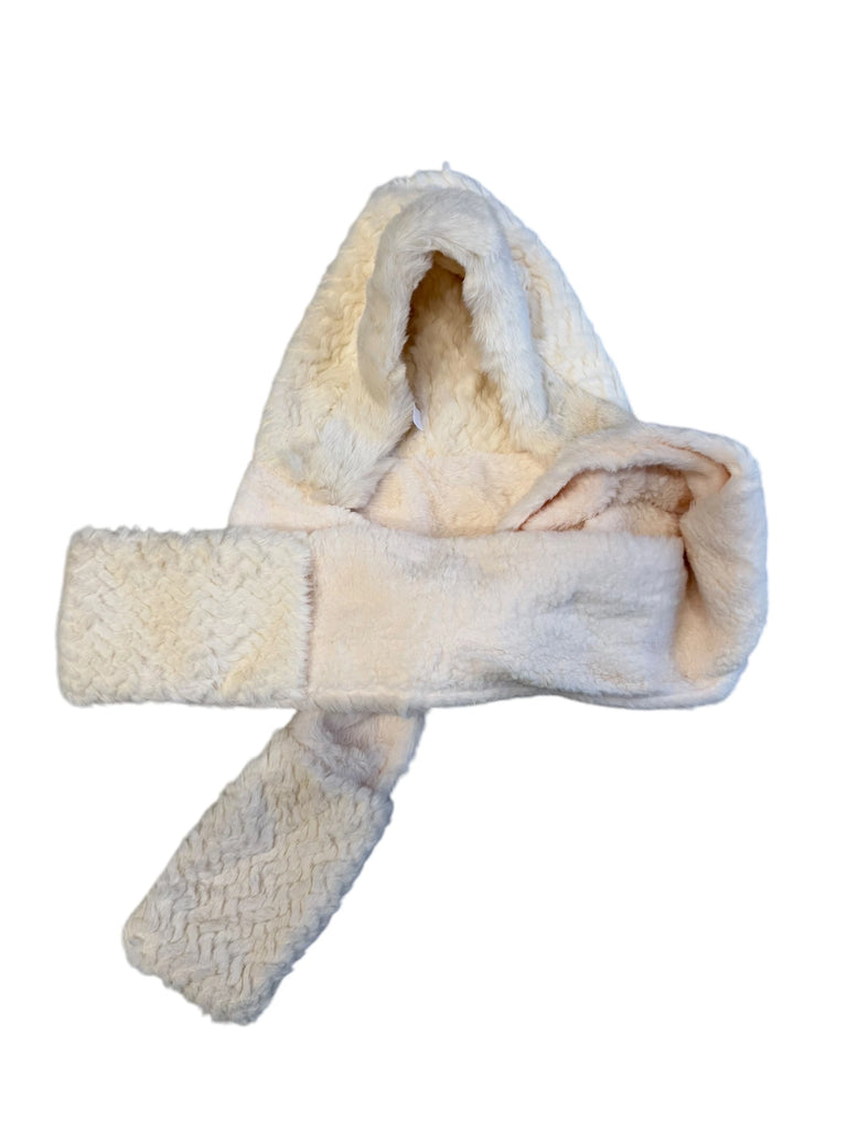 Ladies Soft Fur Hood Scarf Gloves Set