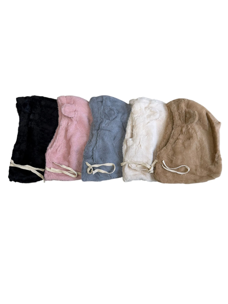 Kids Soft Fur Balaclava Snood Scarf Mask