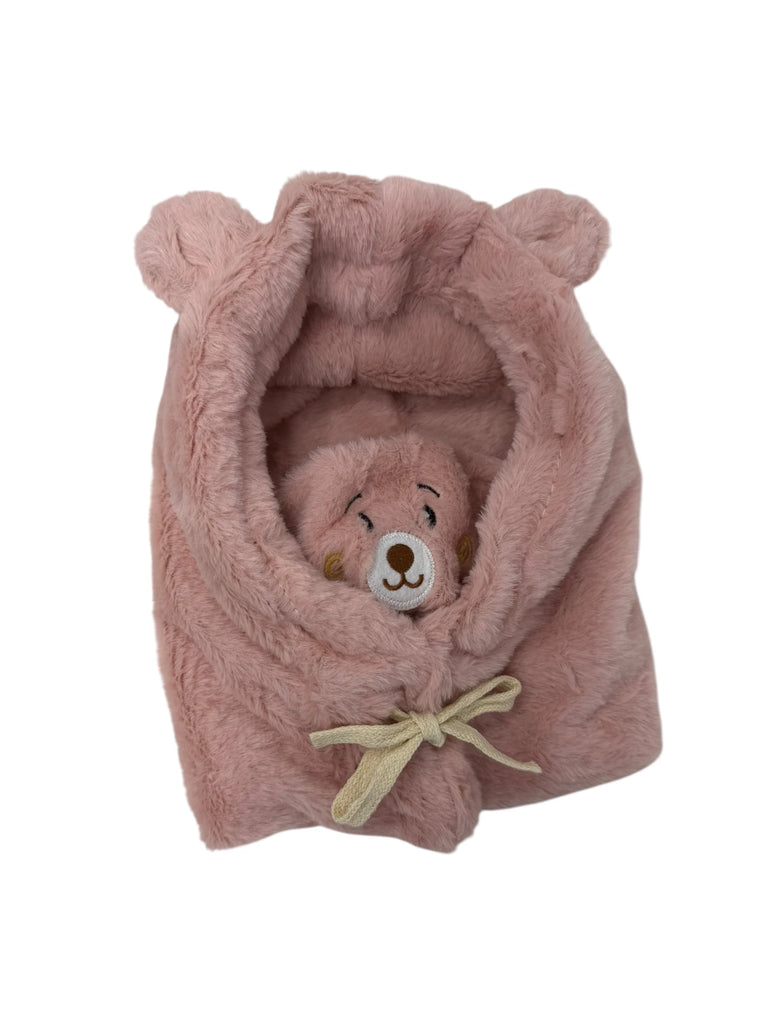 Kids Soft Fur Balaclava Snood Scarf Mask