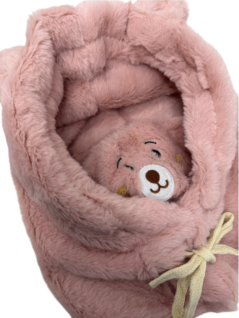 Kids Soft Fur Balaclava Snood Scarf Mask