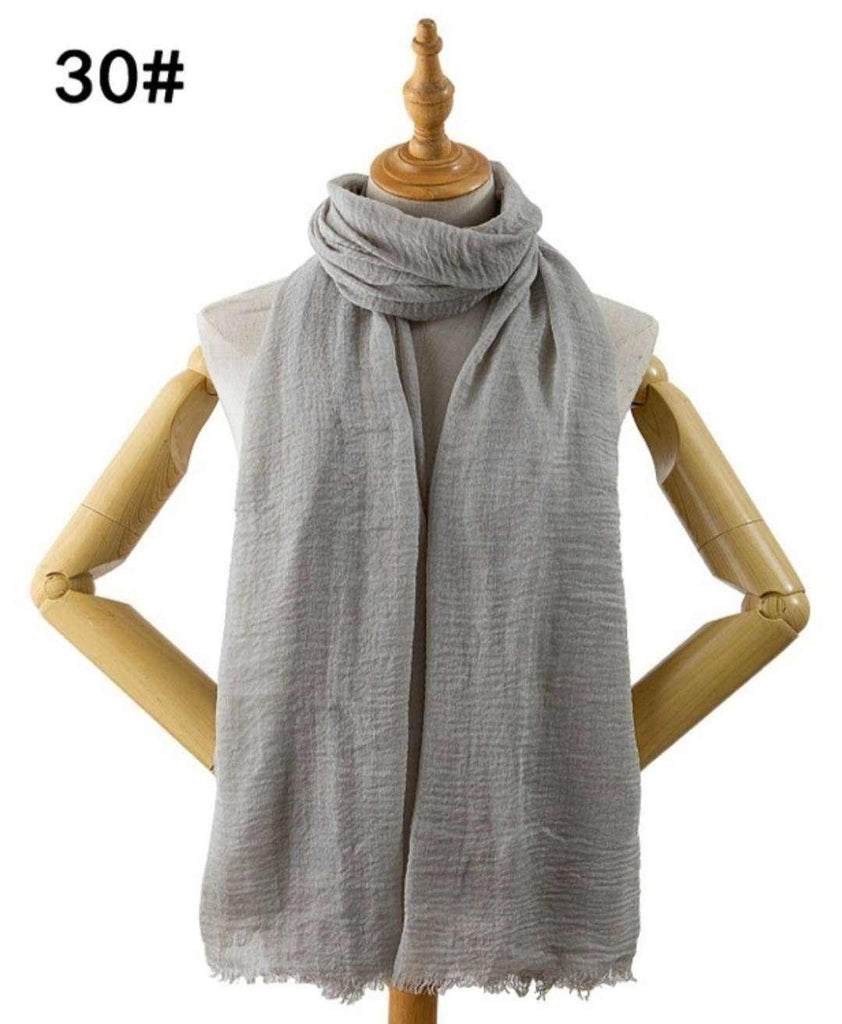 Womens Scarf Crinkle Hijab Ladies Shawl Scarf Plain Scarves Big Size Scarf Shawl image 10