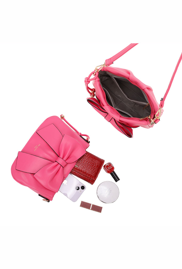 Women's Luxury Bow Tie Purse Diamond Handbag Lightweight Bag In Different Colour image 3