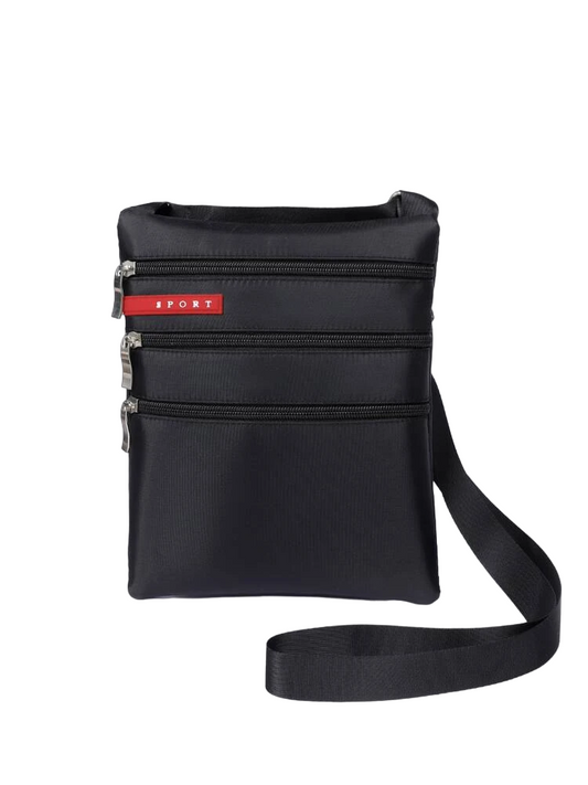 Unisex Messenger Bag Small Cross Body Shoulder Utility Black Travel Work Bag image 1