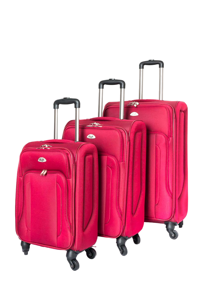 3x Travel Bags Lightweight Suitcases 4 Wheel Trolley Bags Multi Pockets Bags Set image 0