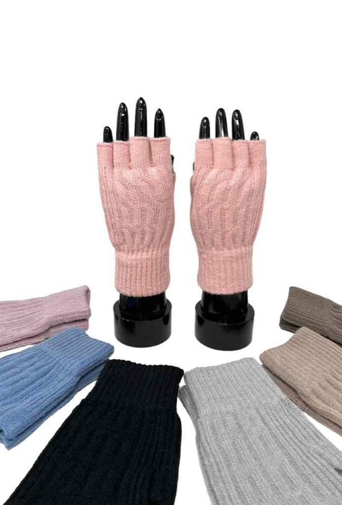 Women's Mitten Fingerless Gloves Double Thickness Extra Warm Soft Winter Gloves image 1